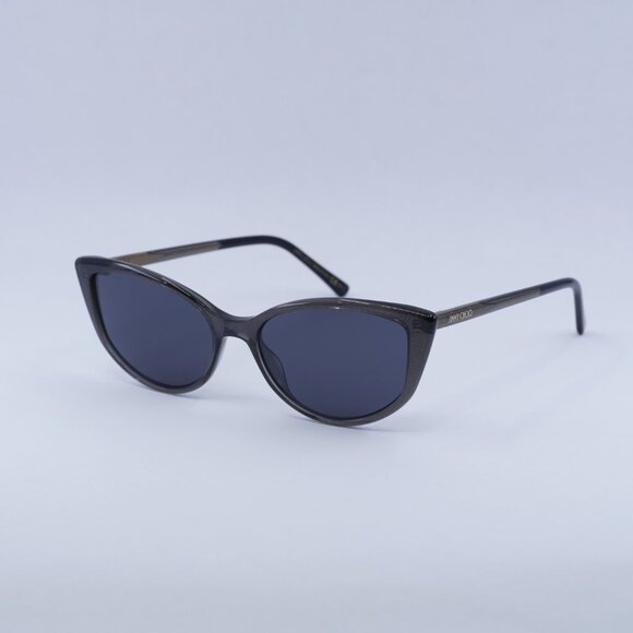 Jimmy Choo NADIA/S 0Y6U IR Sunglasses Glitter Grey Cat Eye Frame, Grey Lenses